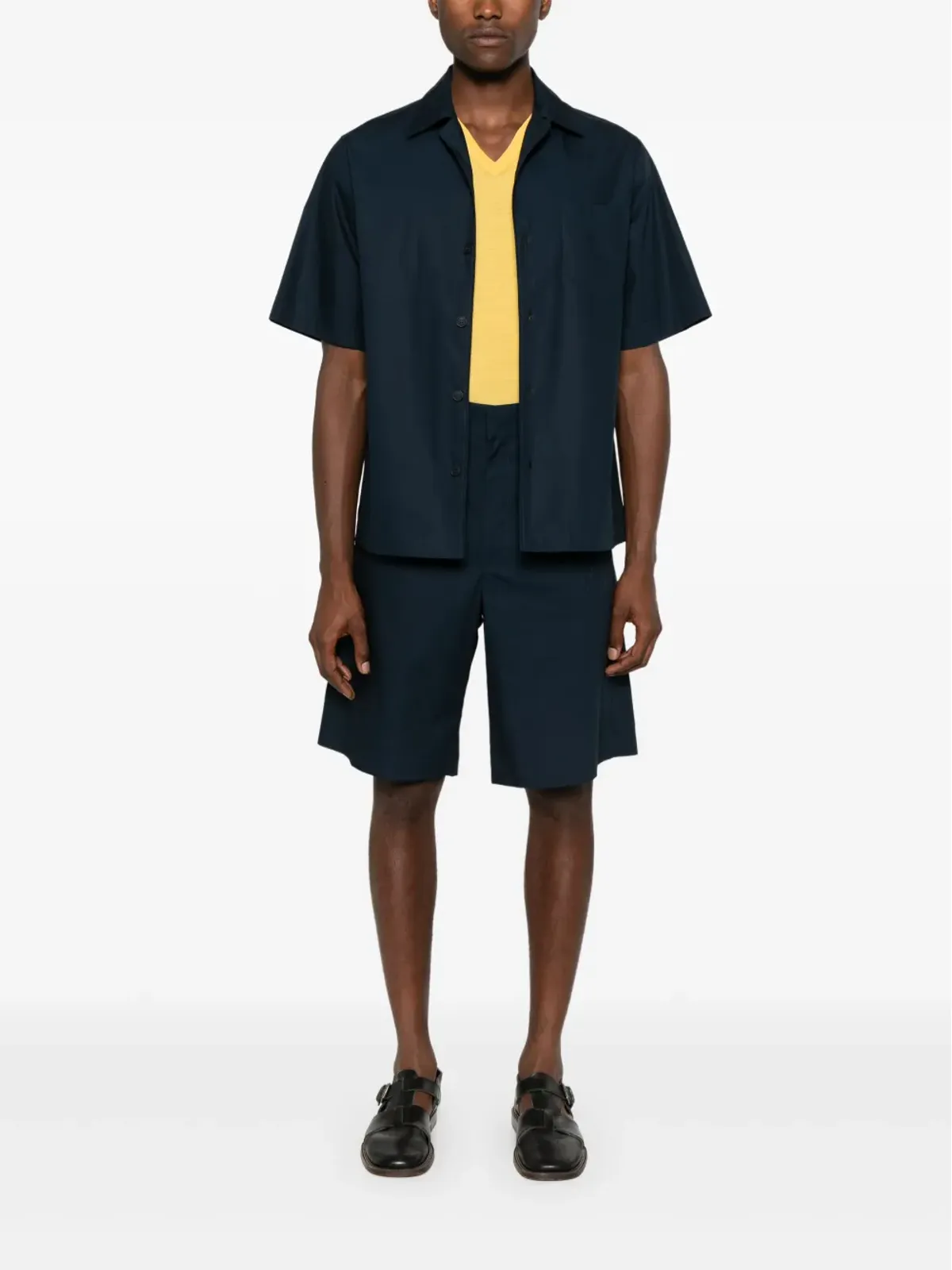 MODES GARMENTS short-sleeve poplin shirt - Blue - 画像2