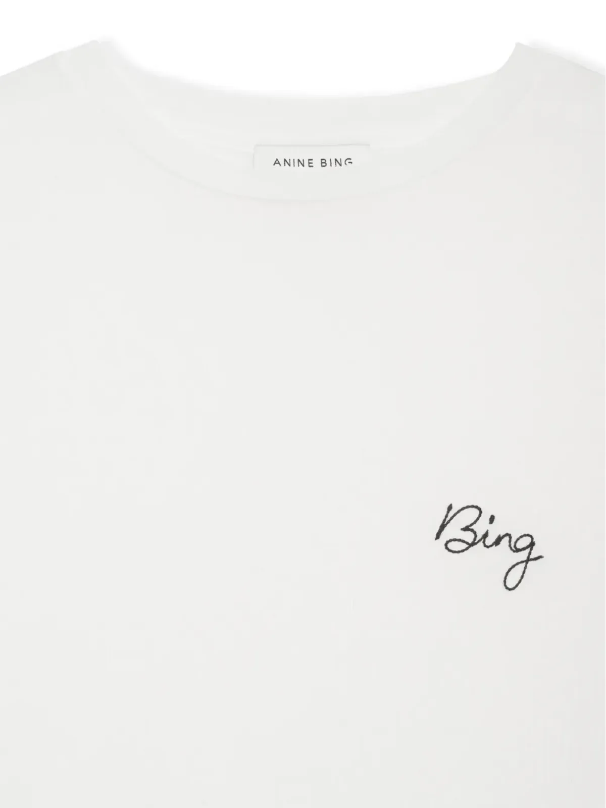 ANINE BING Louis ロゴ刺繍入り Tシャツ - ホワイト - 画像4