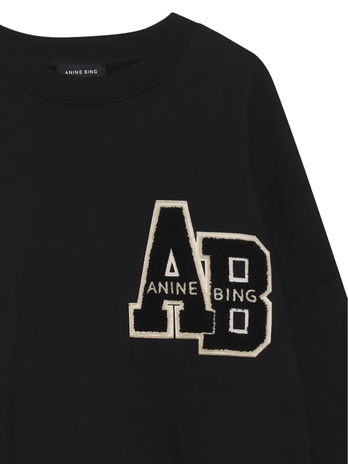 ANINE BING Miles コットン スウェットシャツ - ブラック - 画像4