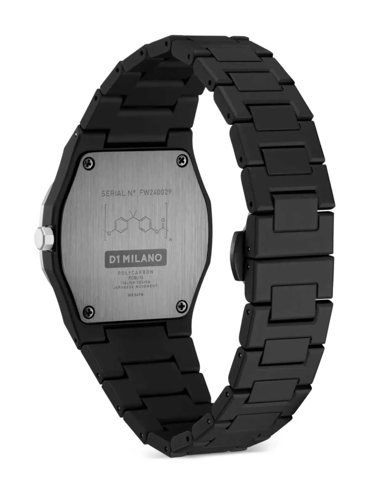 D1 Milano ポリカーボネート ウォッチ ブラック - 画像4