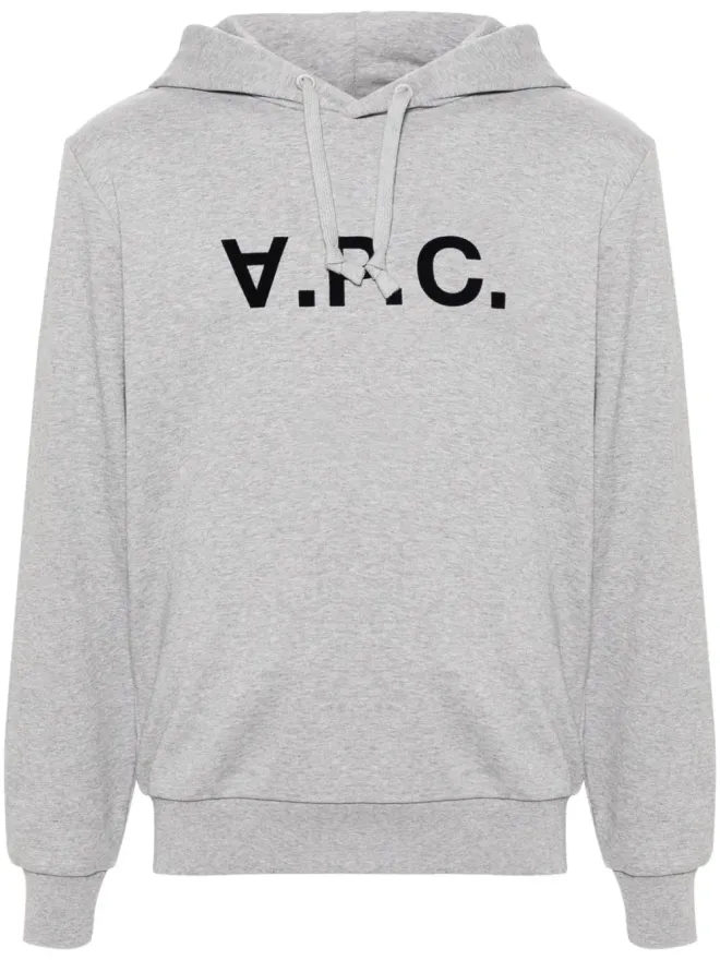 A.P.C. A.P.C. フロックドロゴ コットン パーカー グレーの商品画像
