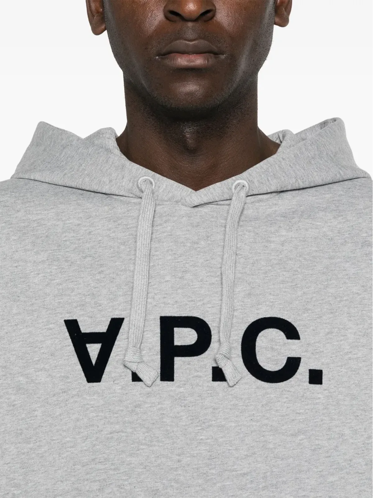 A.P.C. フロックドロゴ コットン パーカー グレー - 画像5