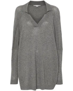 Stella McCartney メランジポロセーター グレー - サムネイル1