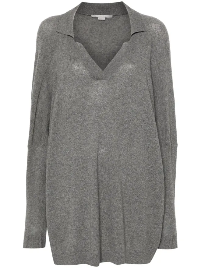 Stella McCartney Stella McCartney メランジポロセーター グレーの商品画像