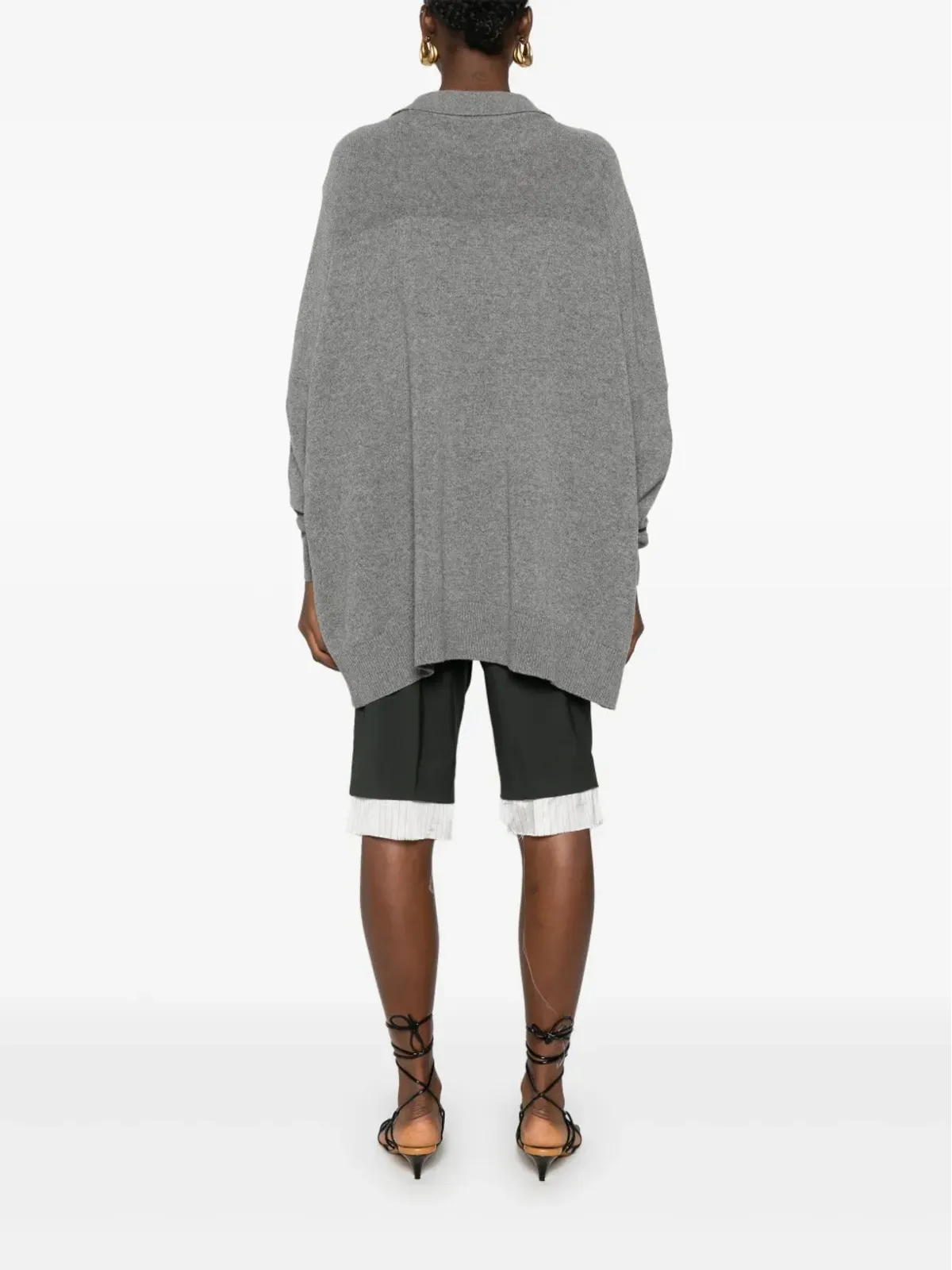 Stella McCartney メランジポロセーター グレー - 画像4