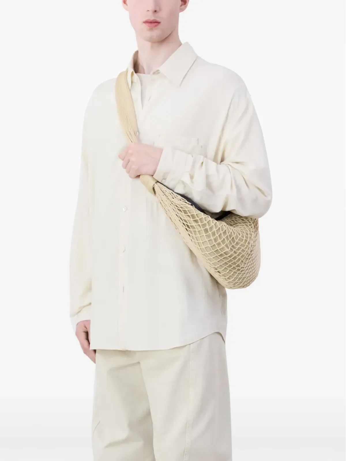 LEMAIRE Croissant Filt ショルダーバッグ - Neutrals - 画像2
