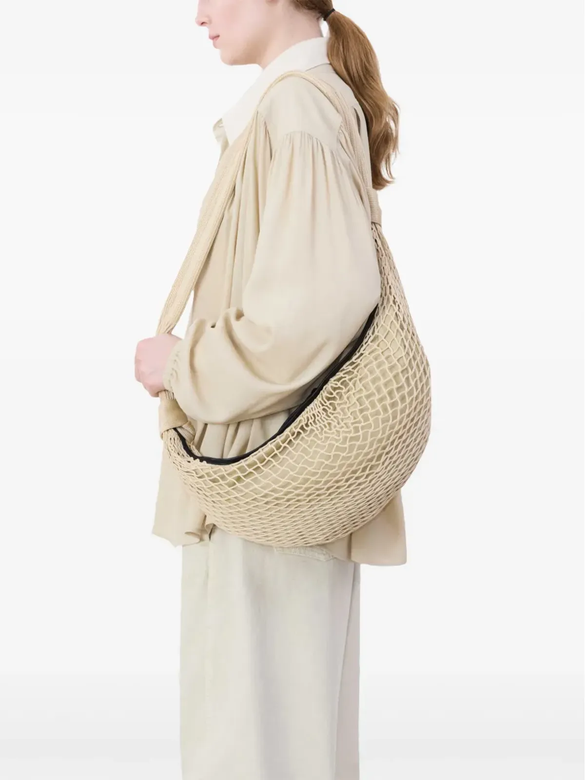 LEMAIRE Croissant Filt ショルダーバッグ - Neutrals - 画像3