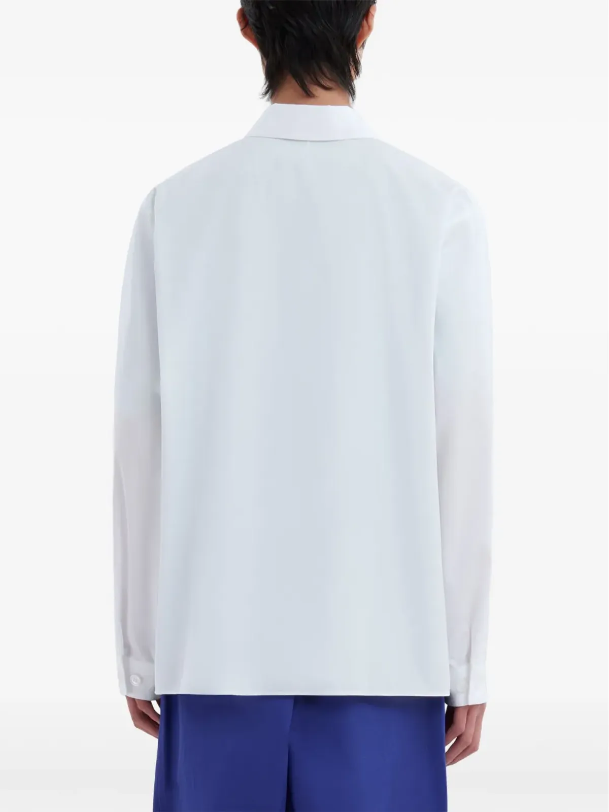 Marni ロゴプリントジップアップコットンシャツ - 画像3