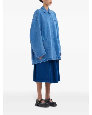 Marni ロゴアップリケ デニムジャケット ブルー - サムネイル3