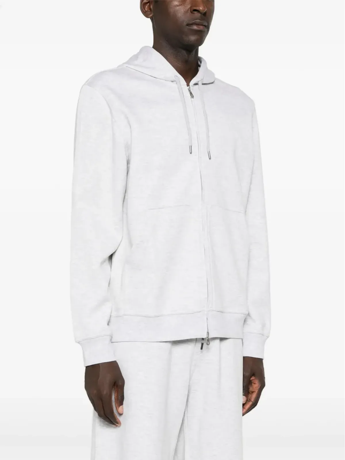 Brunello Cucinelli メランジュ効果ジップフーディ - 画像3