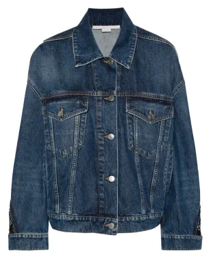 Stella McCartney レースディテールのデニムジャケット - ブルー - サムネイル1