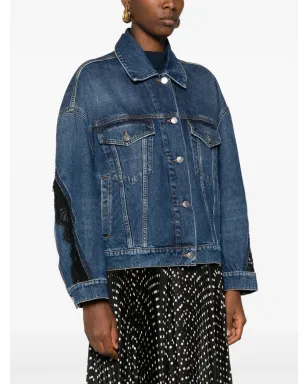Stella McCartney レースディテールのデニムジャケット - ブルー - サムネイル3