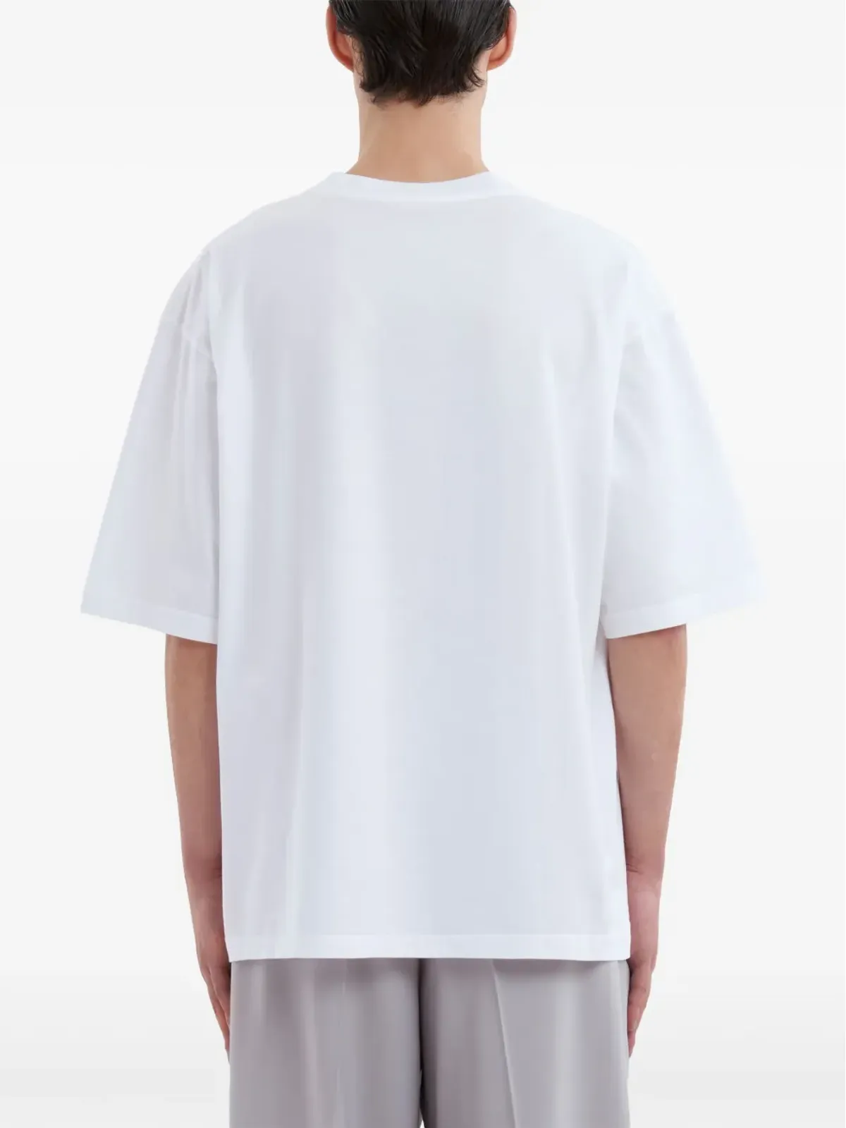 Marni シワ加工ロゴ入り半袖Tシャツ - ホワイト - 画像4