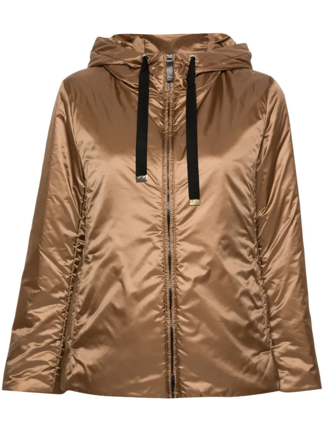 Max Mara Max Mara サテン フード付きジャケット - ブラウンの商品画像