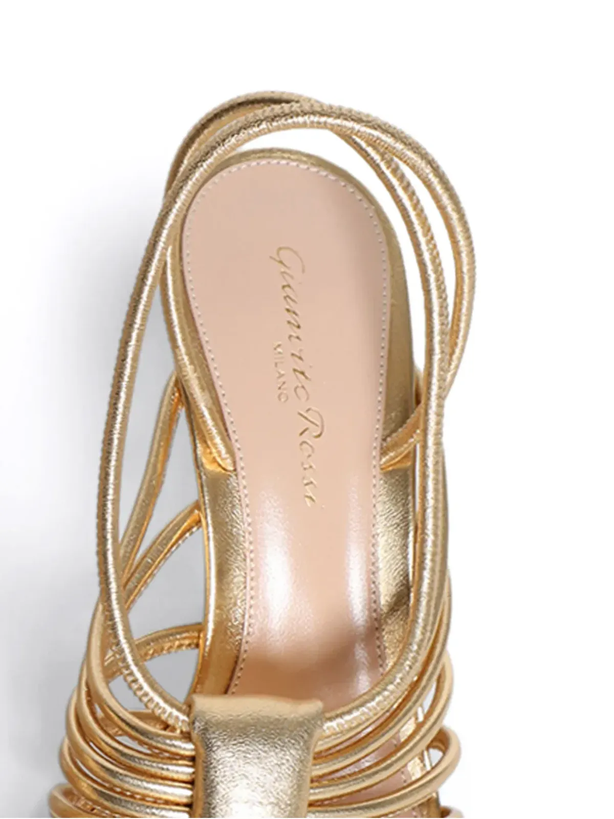 Gianvito Rossi ヘレン 105mmストラップサンダル - ゴールド - 画像2