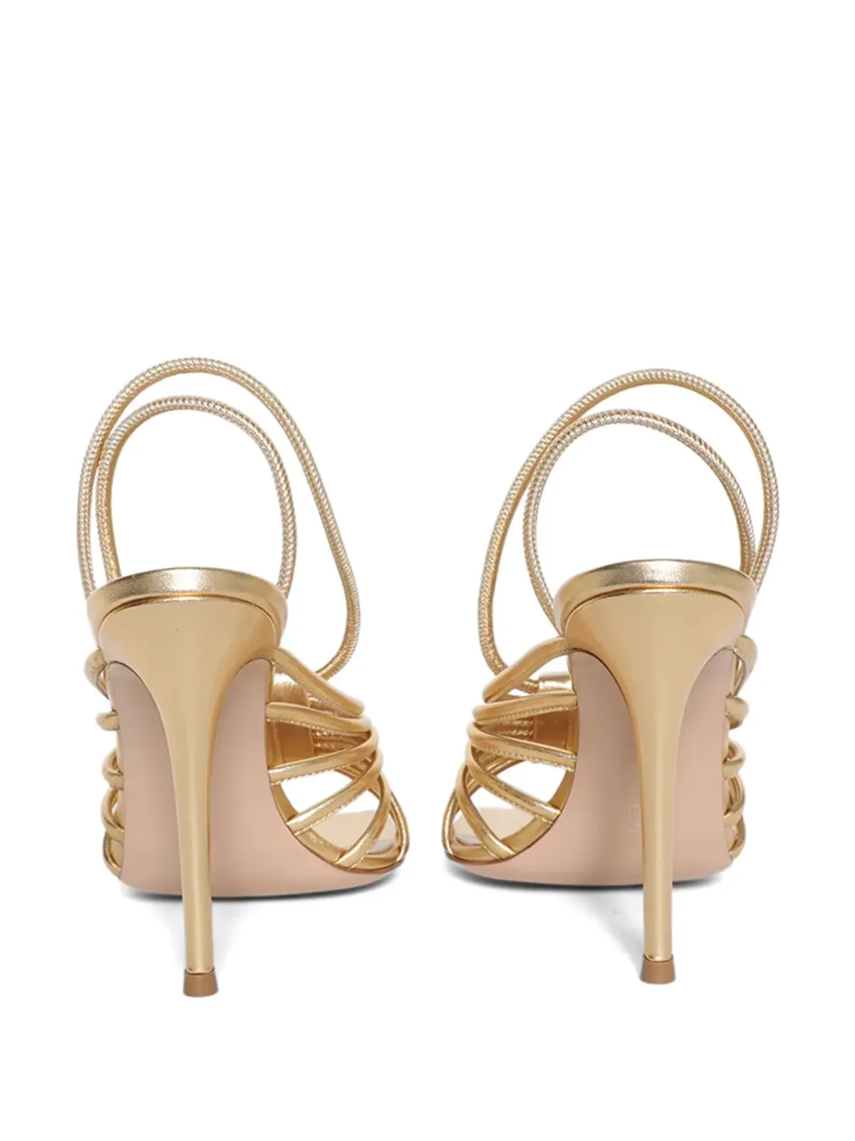 Gianvito Rossi ヘレン 105mmストラップサンダル - ゴールド - 画像3