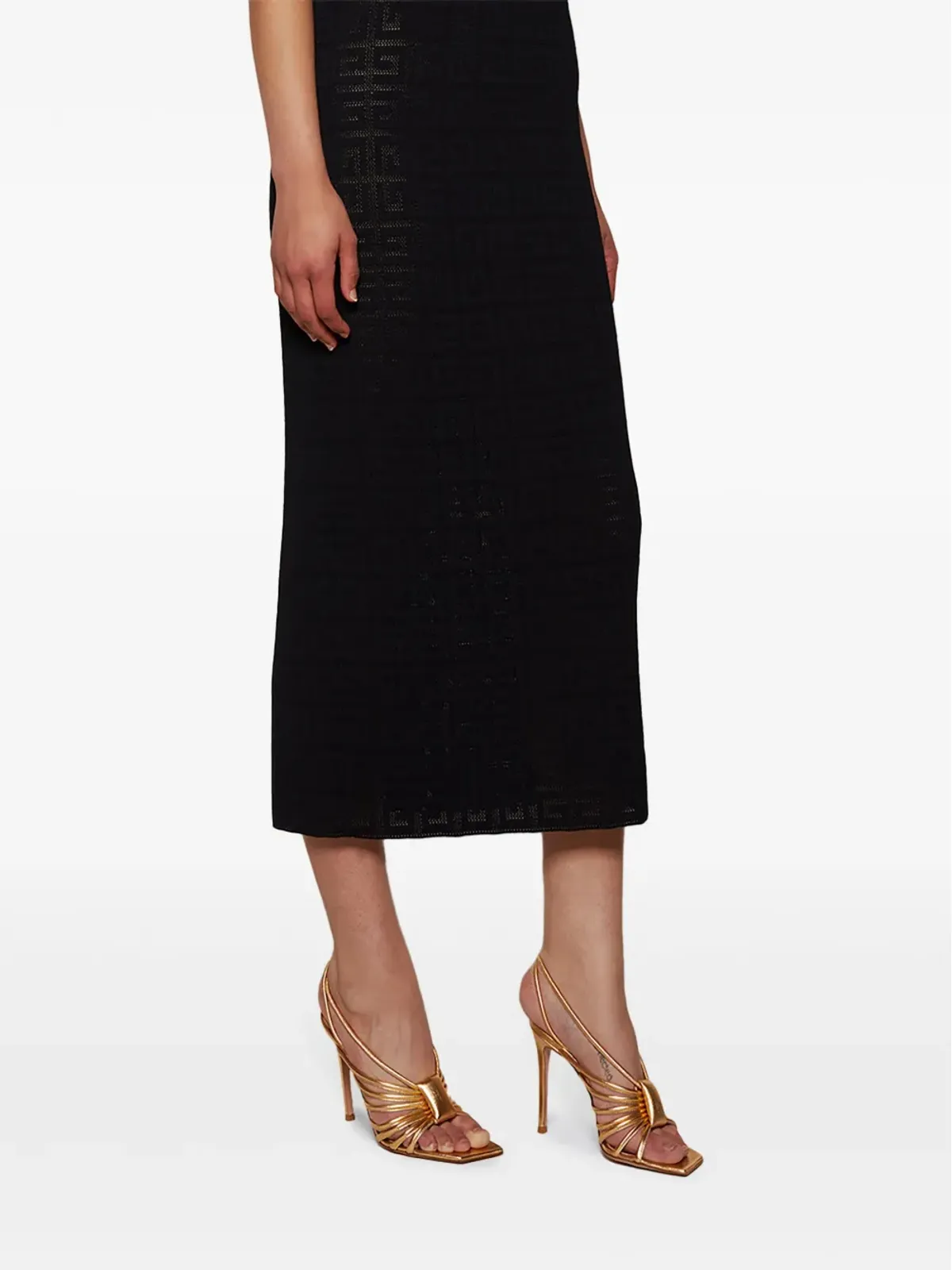 Gianvito Rossi ヘレン 105mmストラップサンダル - ゴールド - 画像4
