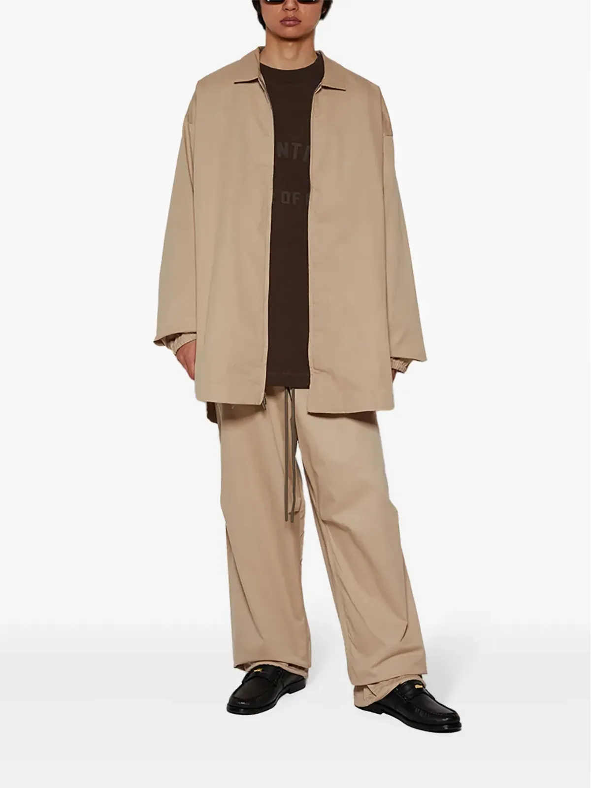 FEAR OF GOD ESSENTIALS ロゴパッチ ジップアップ シャツジャケット - 画像2