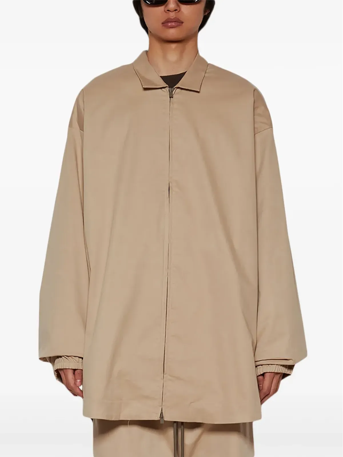 FEAR OF GOD ESSENTIALS ロゴパッチ ジップアップ シャツジャケット - 画像3