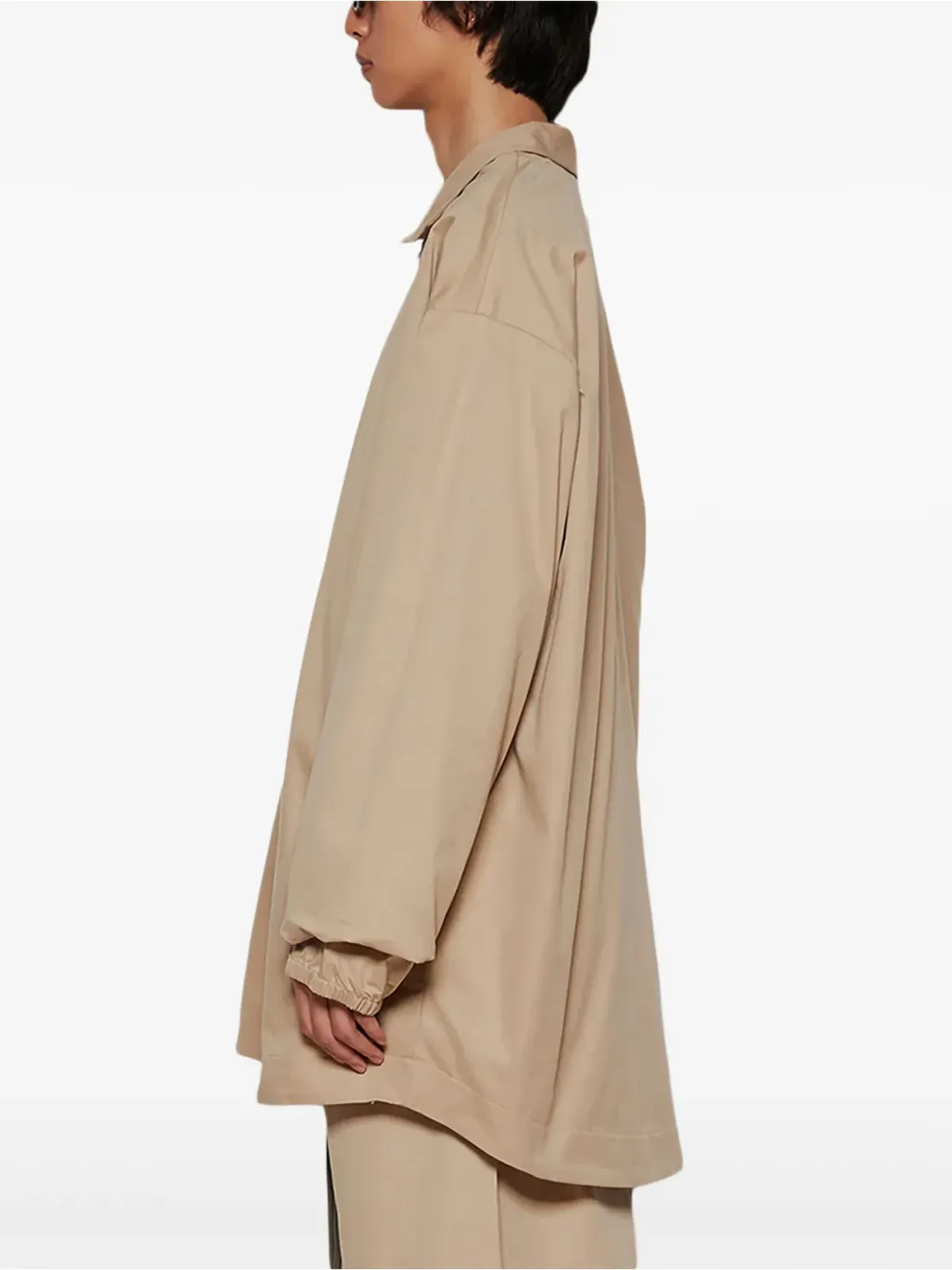 FEAR OF GOD ESSENTIALS ロゴパッチ ジップアップ シャツジャケット - 画像4