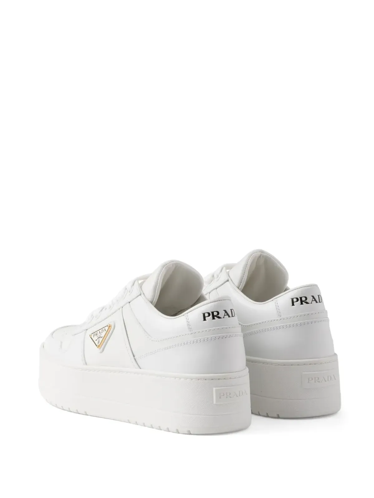 Prada ダウンタウン ボールド レザー スニーカー - ホワイト - 画像3
