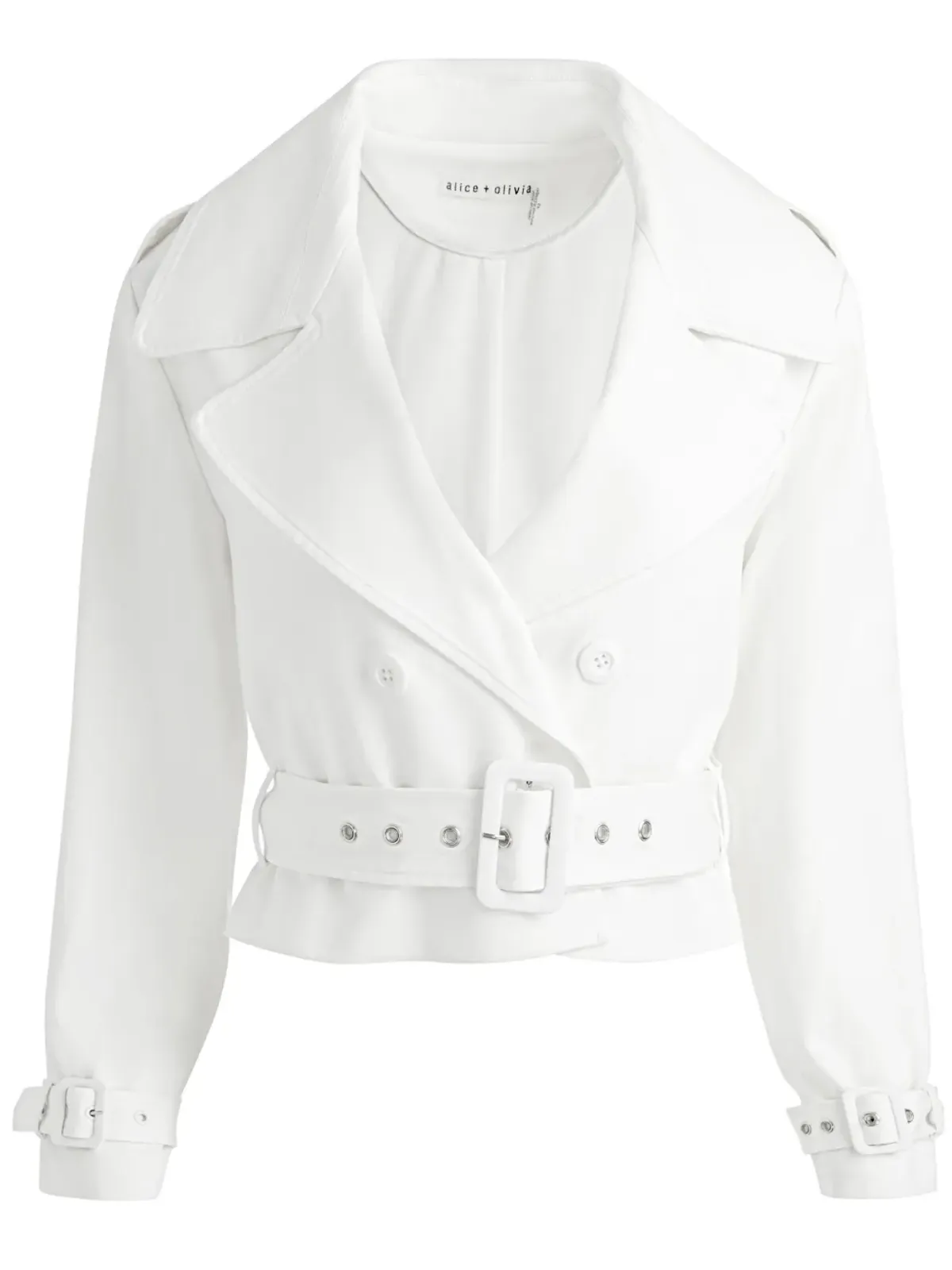 alice + olivia Keith クロップド トレンチジャケット - 画像1