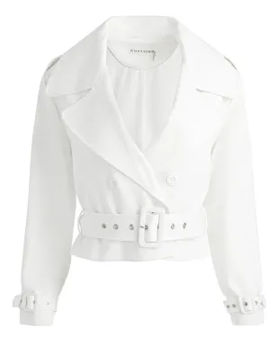 alice + olivia Keith クロップド トレンチジャケット - サムネイル1