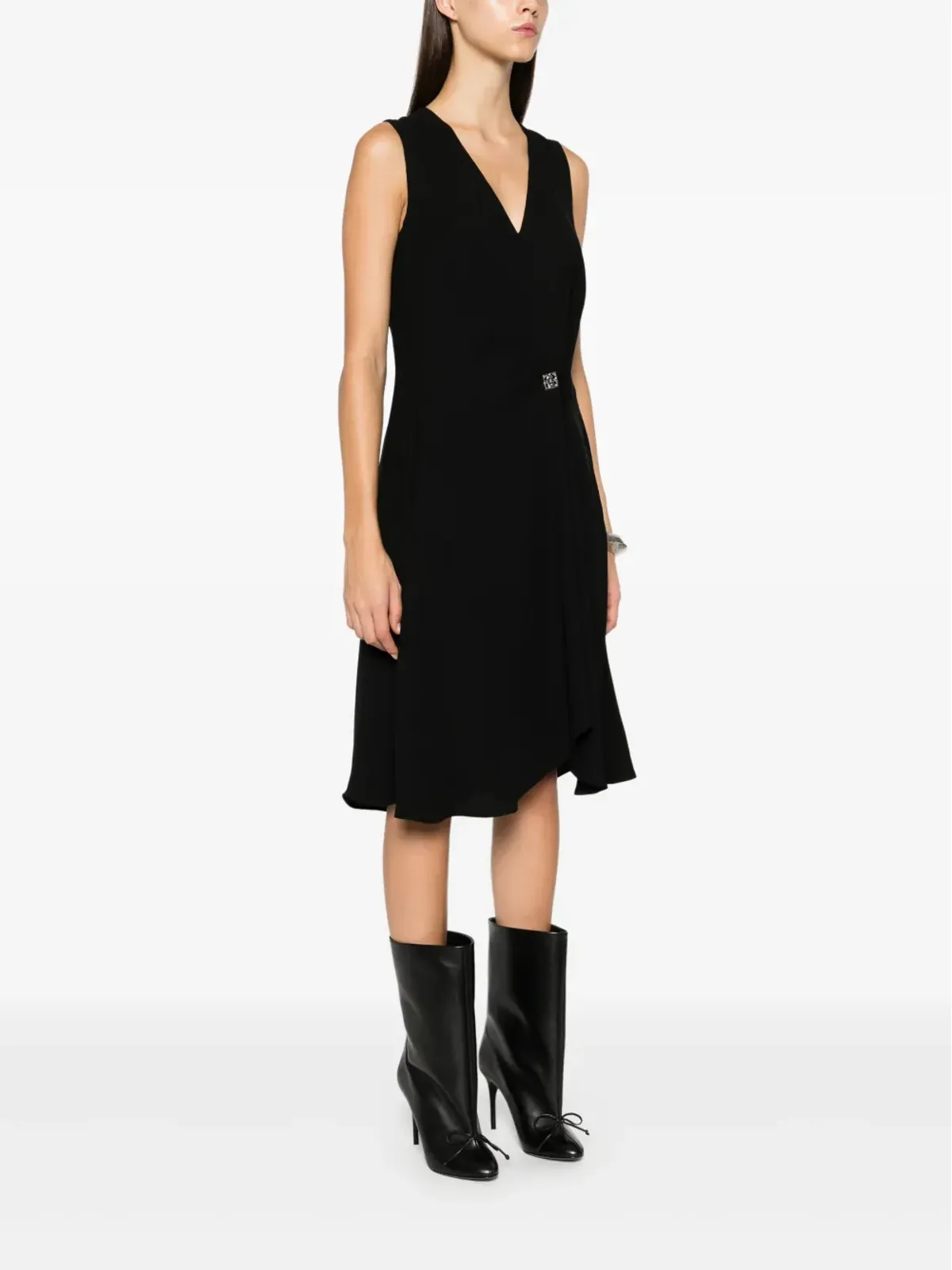 Givenchy 4Gモチーフ クレープ ミディドレス - 画像3