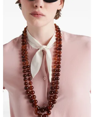 Prada ボタンダウン・シルクシャツ ピンク - サムネイル3