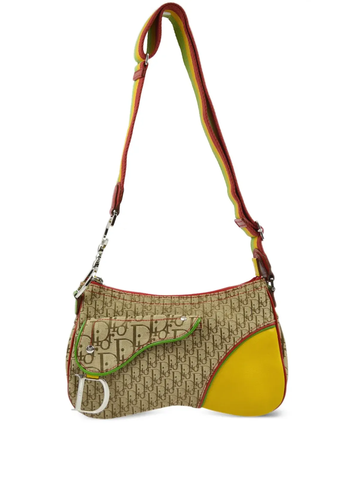 Christian Dior ビンテージ 2004年 ラスタトロッター サドルショルダーバッグ - ニュートラルカラー - 画像1