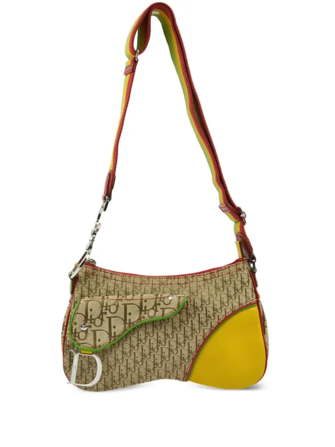 Christian Dior Pre-Owned Christian Dior ビンテージ 2004年 ラスタトロッター サドルショルダーバッグ - ニュートラルカラーの商品画像