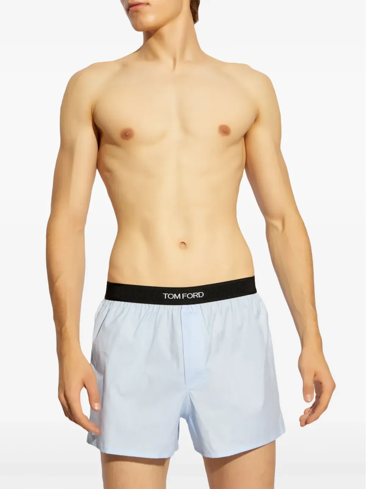 TOM FORD ロゴ入りウエストバンド コットン ボクサーショーツ - ブルー - 画像2