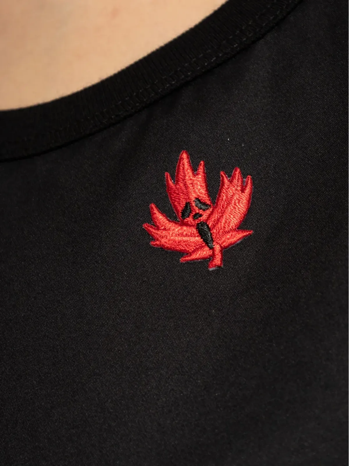 DSQUARED2 刺繍ロゴ入りコットントップス - ブラック - 画像4
