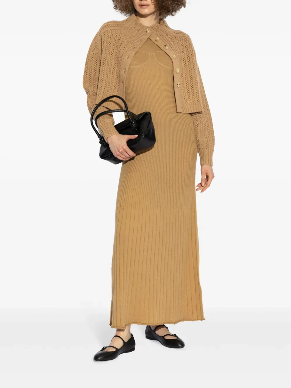 Max Mara リブ編みマキシドレス - ブラウン - 画像2