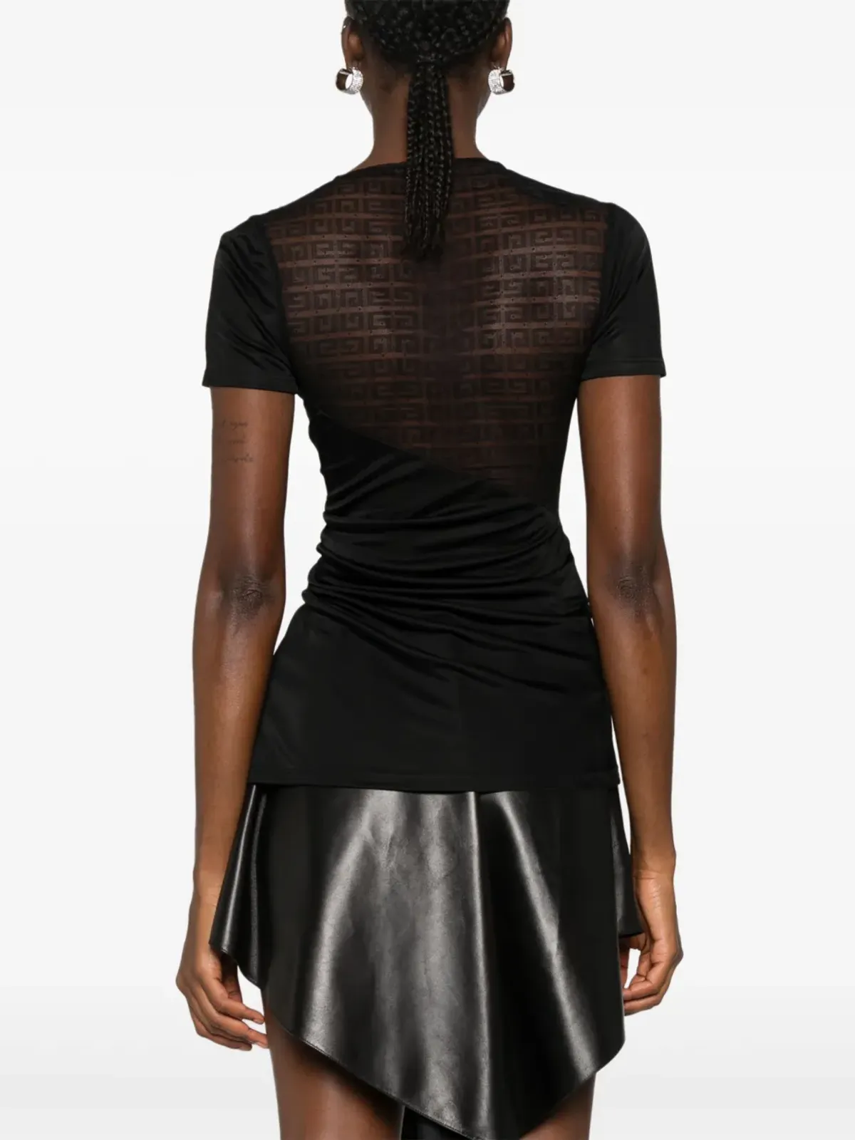 Givenchy 4Gレースのドレープトップ ブラック - 画像4