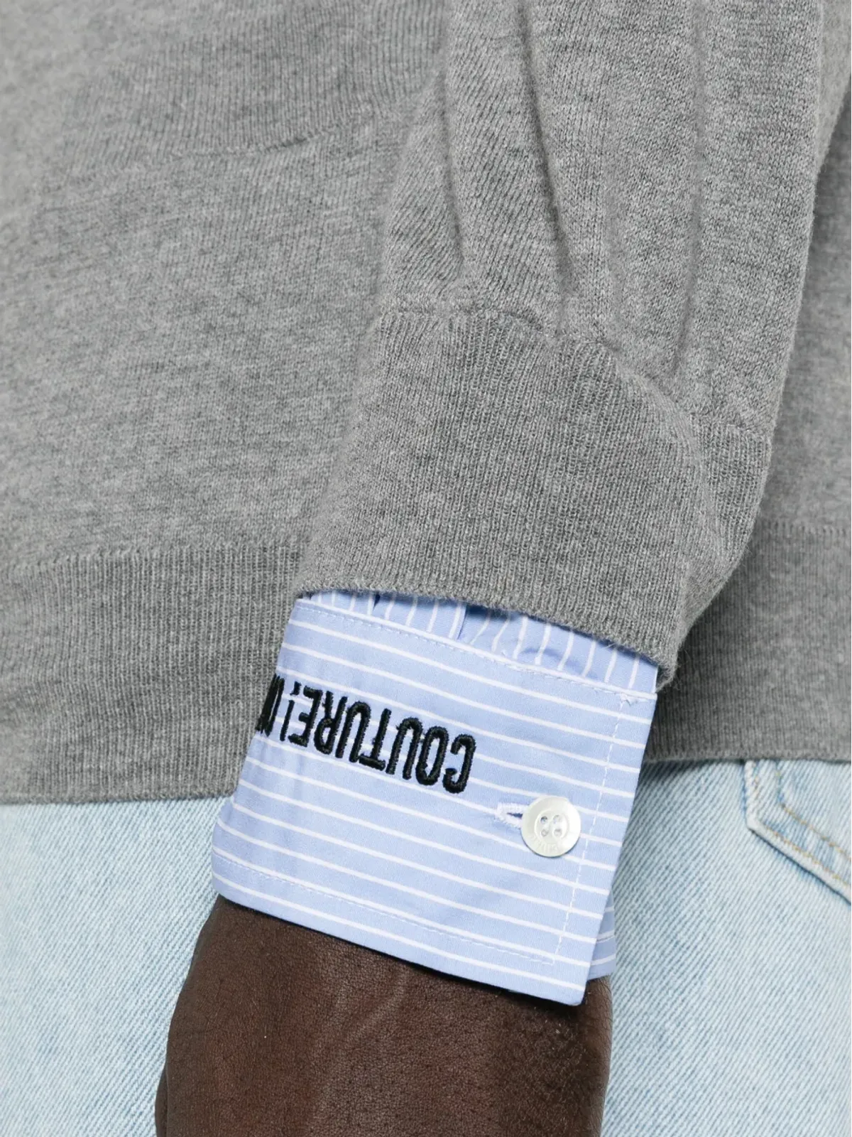 Moschino レイヤードディテール付き ニットカーディガン - 画像5