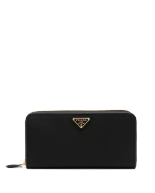 Prada triangle-logo ECONYL® ウォレット - ブラック - サムネイル1
