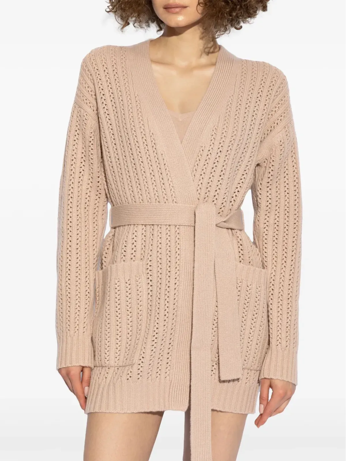 Max Mara 透かし編みニットカーディガン - 画像3