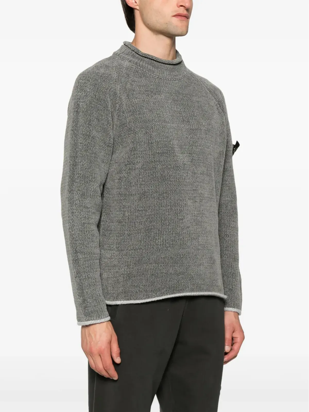 Stone Island コンパスバッジ チェニール ジャンパー - グレー - 画像3