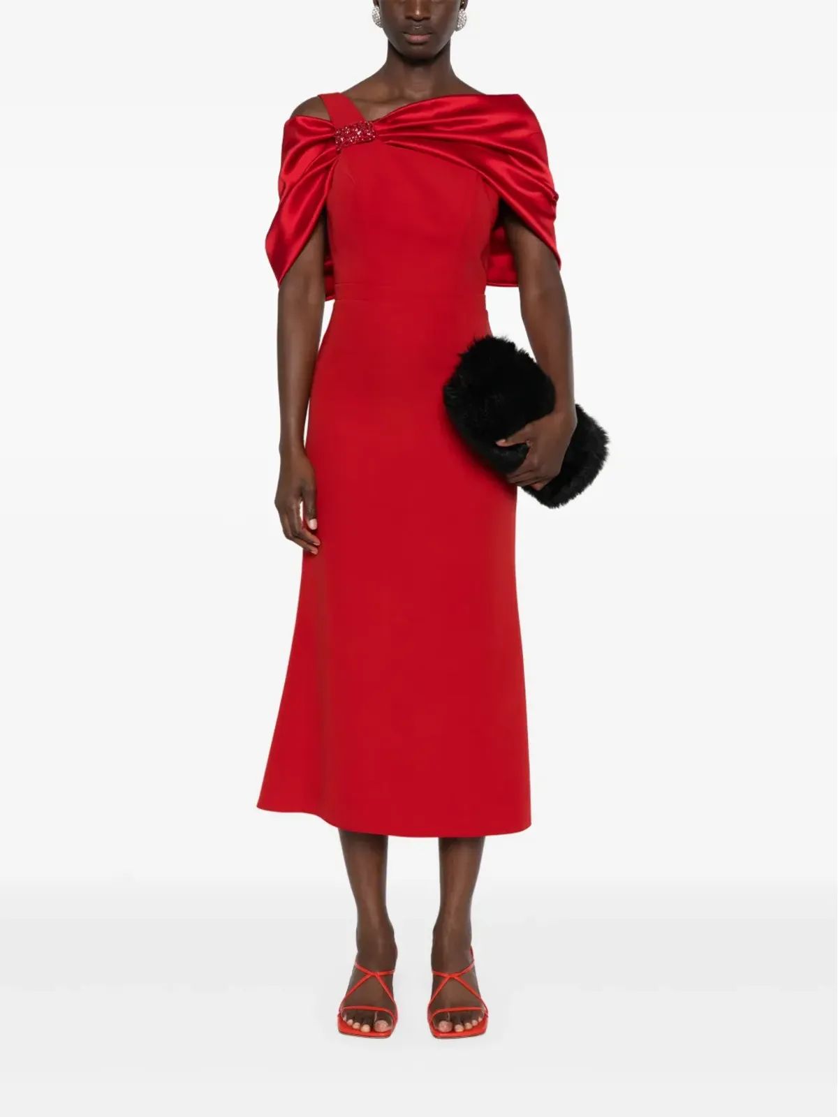 CRISTALLINI Ophelia satin midi dress - 画像2