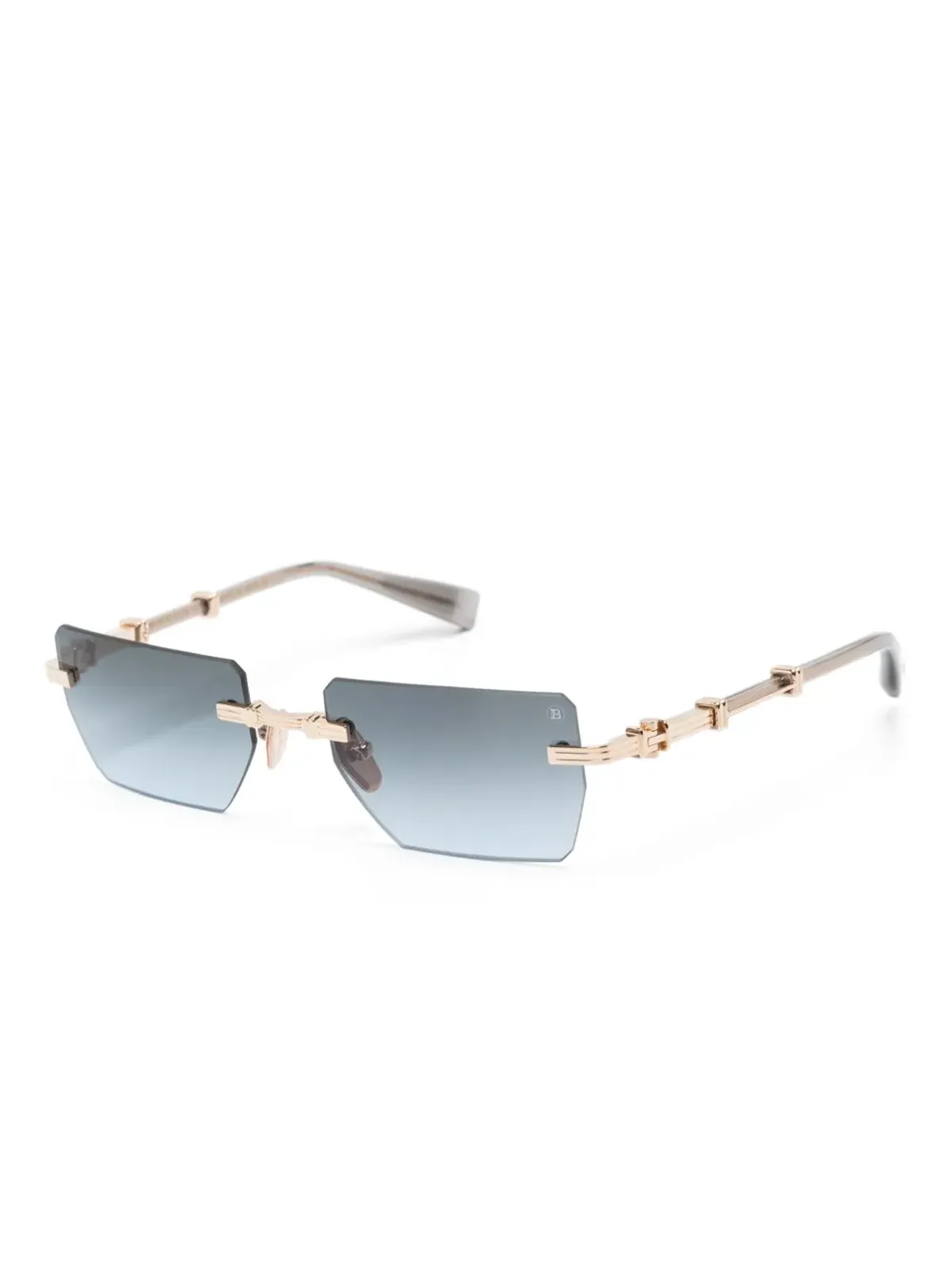 Balmain Eyewear 長方形フレームサングラス - 画像2