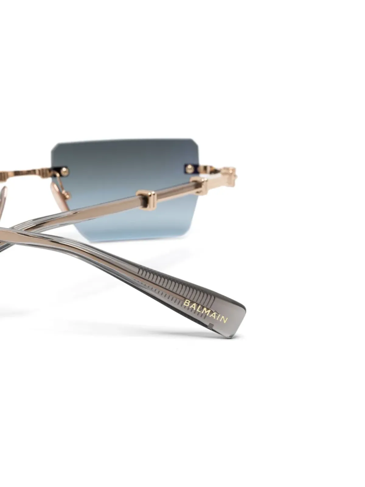 Balmain Eyewear 長方形フレームサングラス - 画像3