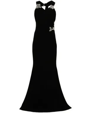 CRISTALLINI ブラックのスパンコール装飾マキシドレス - サムネイル1