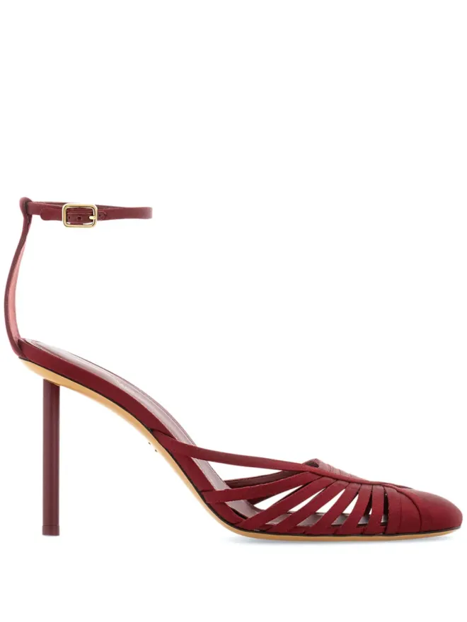 FERRAGAMO Ferragamo ストラップ付きヒールパンプス レッドの商品画像