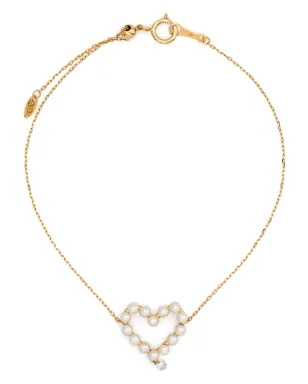 Persée 18kt yellow gold Aphrodite diamond and pearl bracelet - サムネイル1