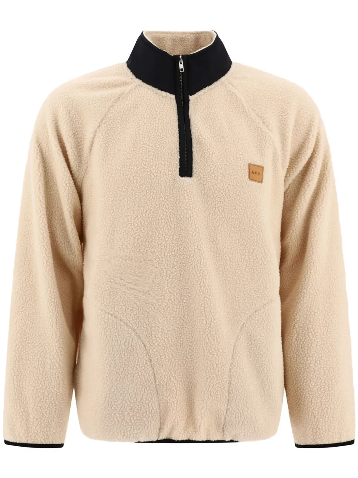 A.P.C. ロゴアップリケ半ジップ スウェットシャツ - ニュートラル - 画像1