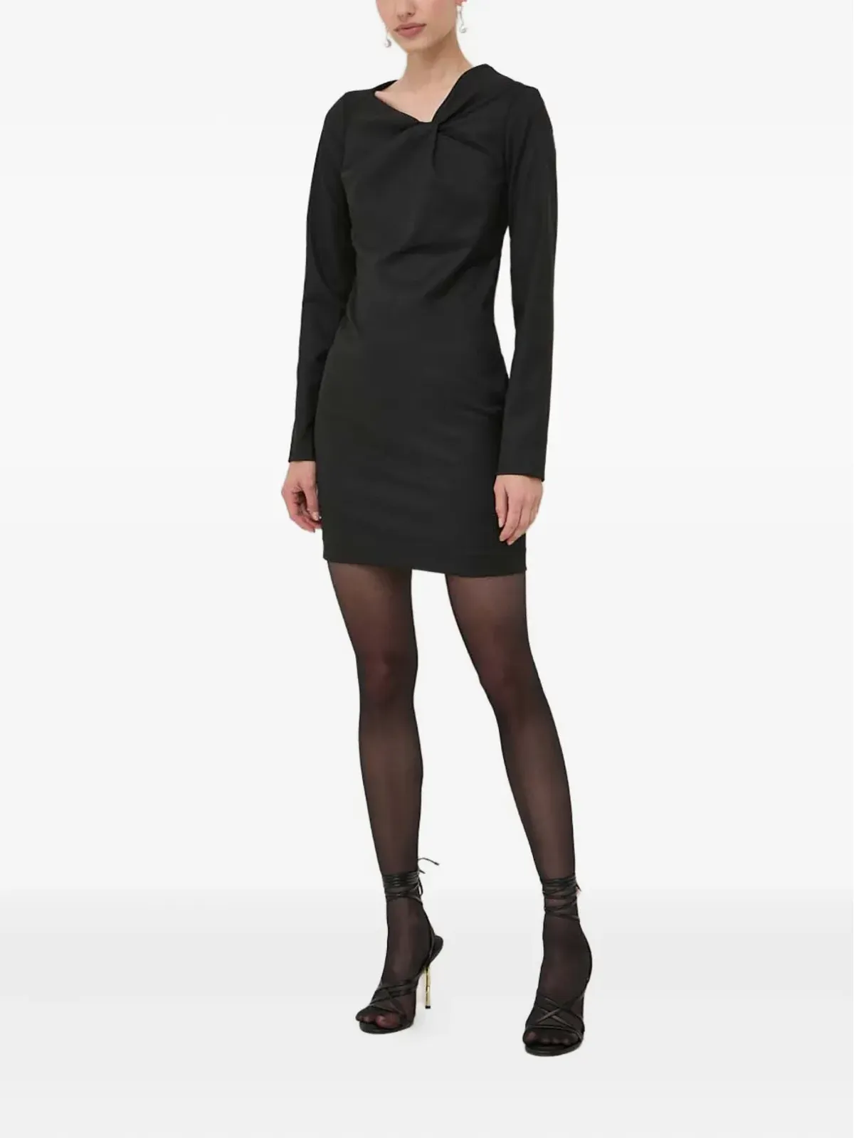 Trussardi ノット長袖ミニドレス - 画像2