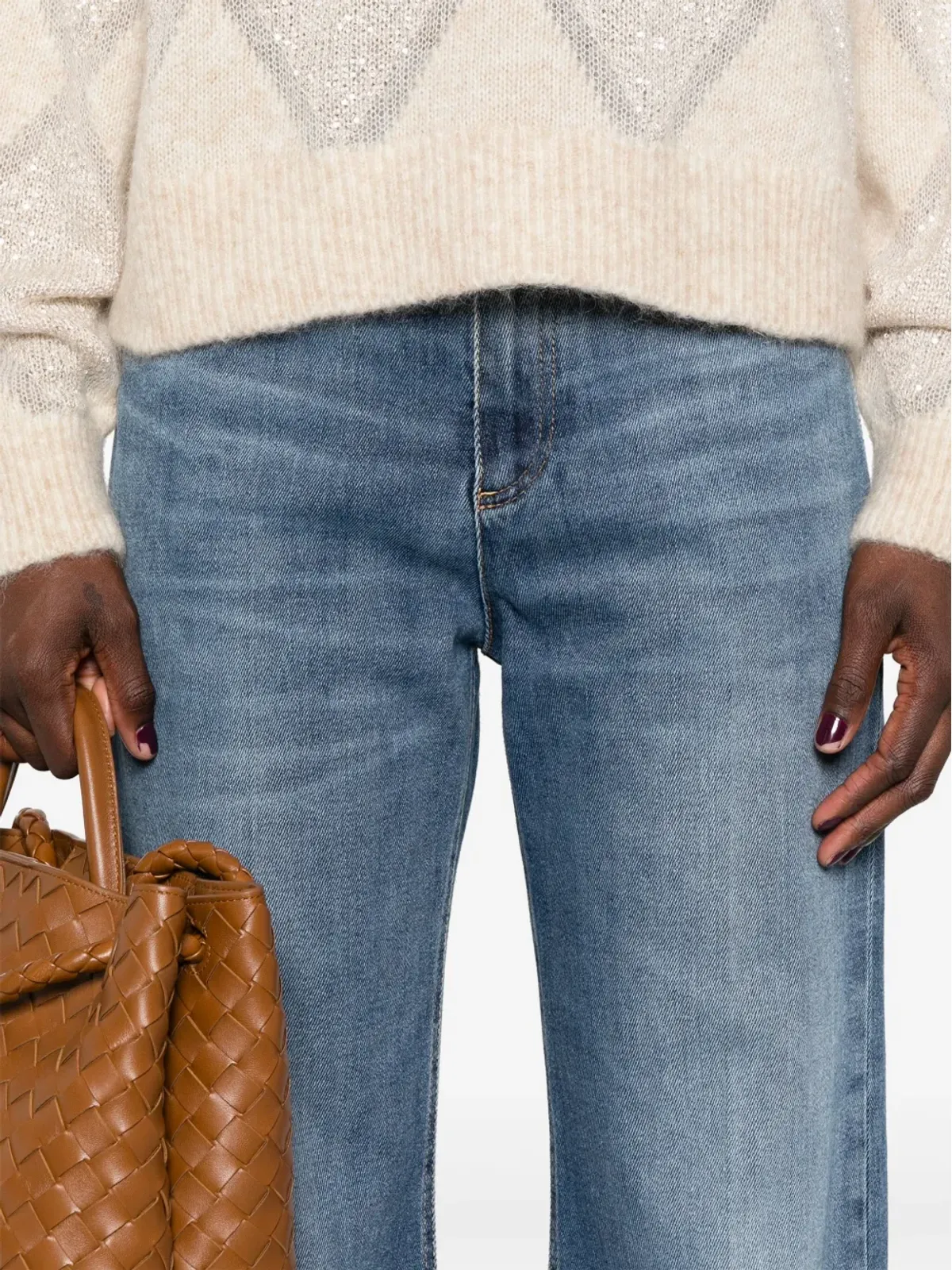 Brunello Cucinelli ハイライズストレートジーンズ - ブルー - 画像5