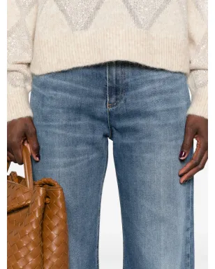 Brunello Cucinelli ハイライズストレートジーンズ - ブルー - サムネイル5