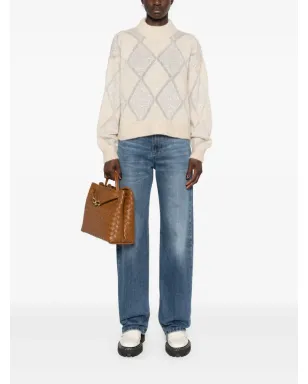 Brunello Cucinelli ハイライズストレートジーンズ - ブルー - サムネイル2